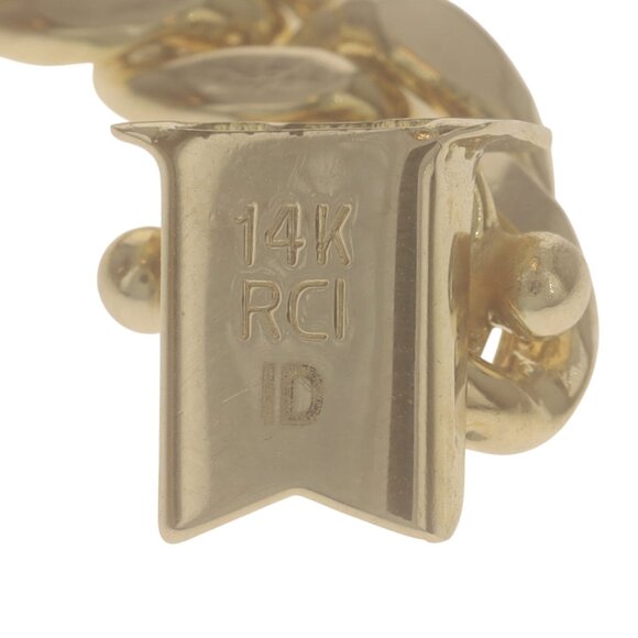 Yellow Gold Cuban Chain Men's Bracelet 8 1/2" - 14k - Picture 4 of 4